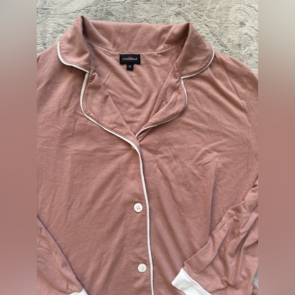 Cosabella Bella Pajama Set - Boxer Style - Size Medium - Blush - Picture 7 of 11